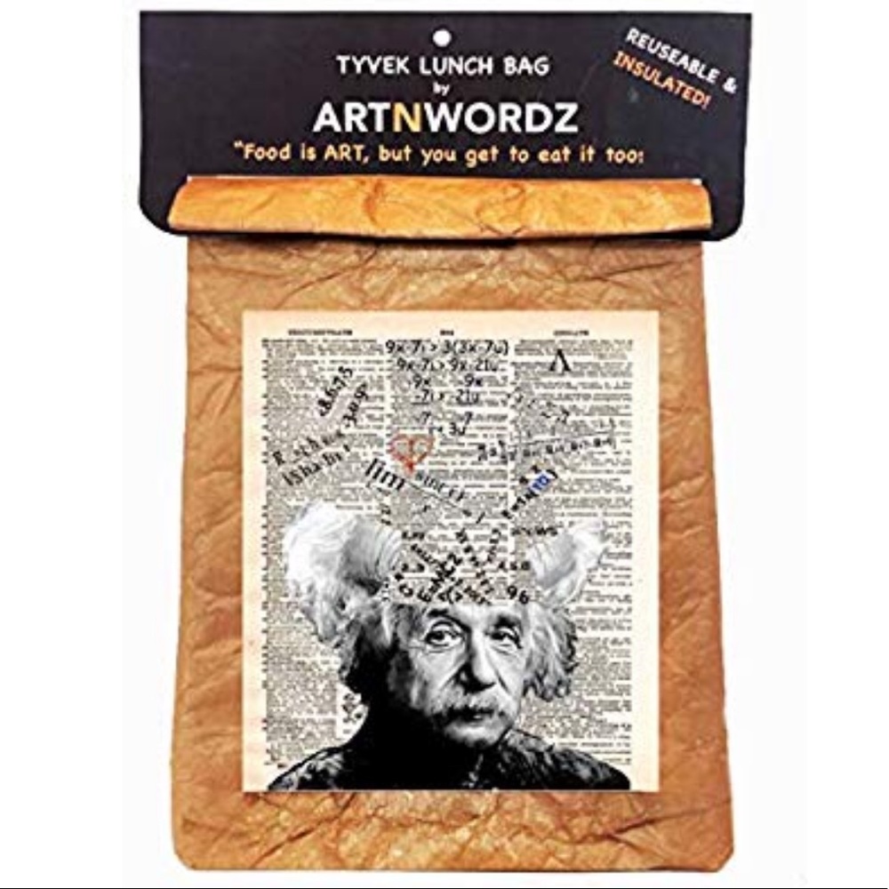 ARTNWORDZ Albert Einstein pop art lunch bag